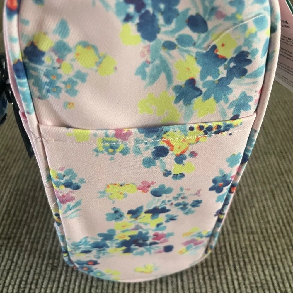 Floral Pink Travel Bag/ makeup bag